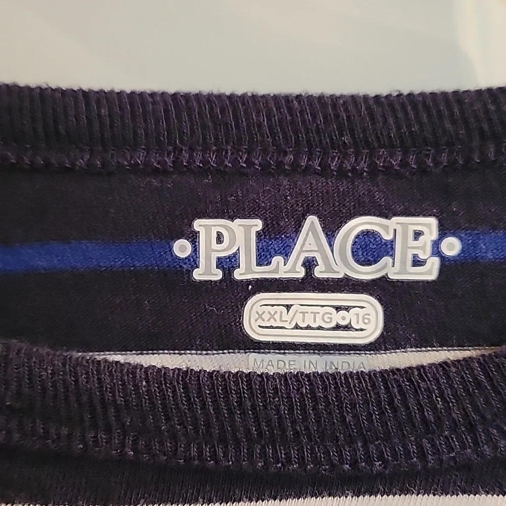 Childrens place navy striped tee xxl